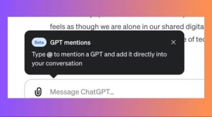 The new feature will offer a convenient way to add Custom GPTs or bots in one’s interactions.