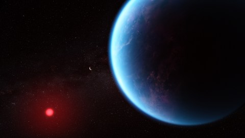 An artist’s impression of the planet K2-18 b, one potential home of alien life