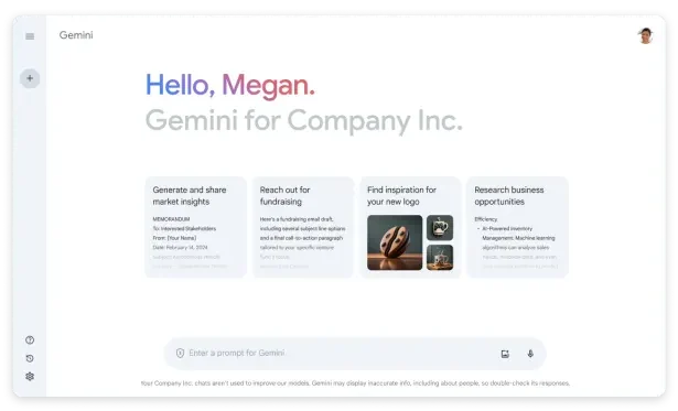 Google renamed Duet AI for businesses to Gemini as well