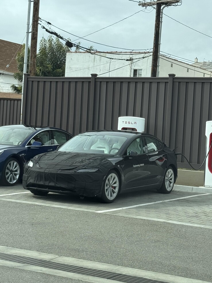 Sportier Tesla Model 3 Performance seats can be seen in live shots on "engineering vehicle" wrapped in camo